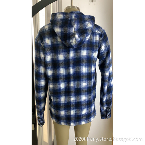 Men's Polyester Flannel Single-Pocket Hoody